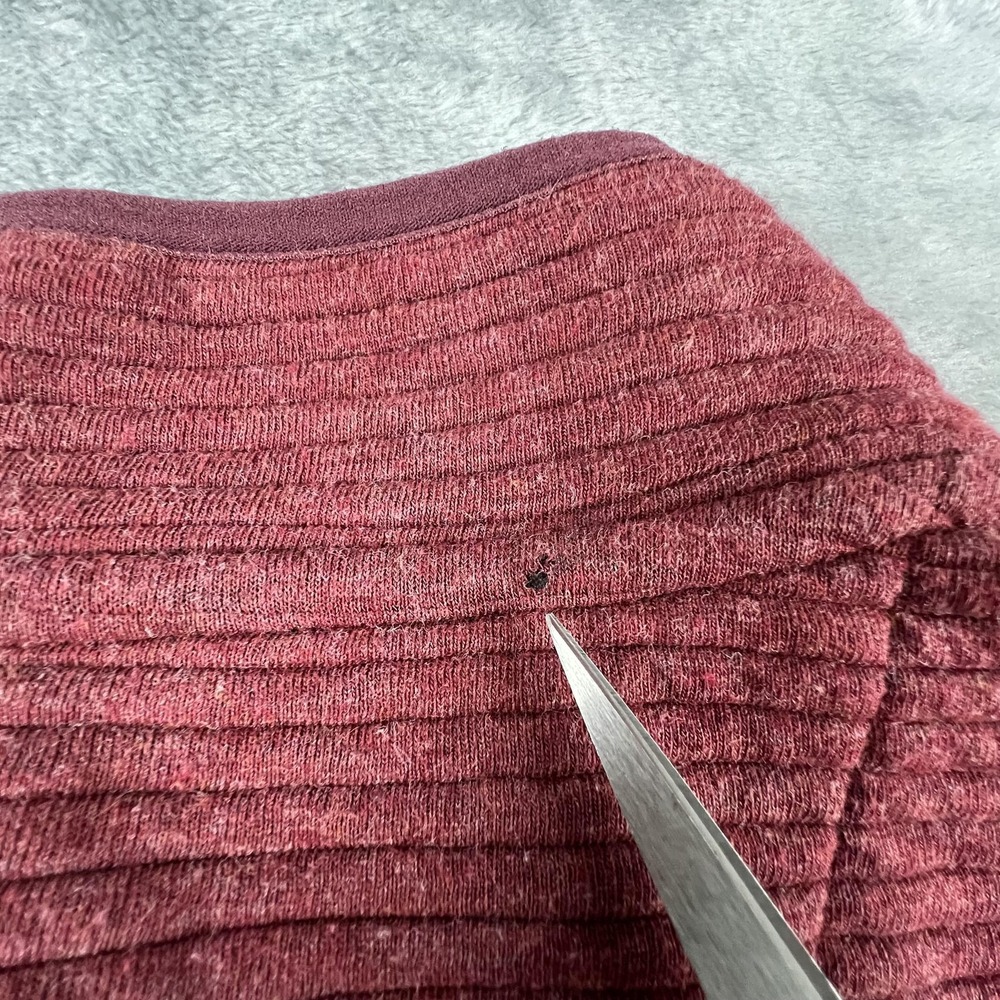 Gerry Sweatshirt Mens XL Red Snap Henley Mock Neck Lined Pockets Pullover Fleece - Picture 9 of 14
